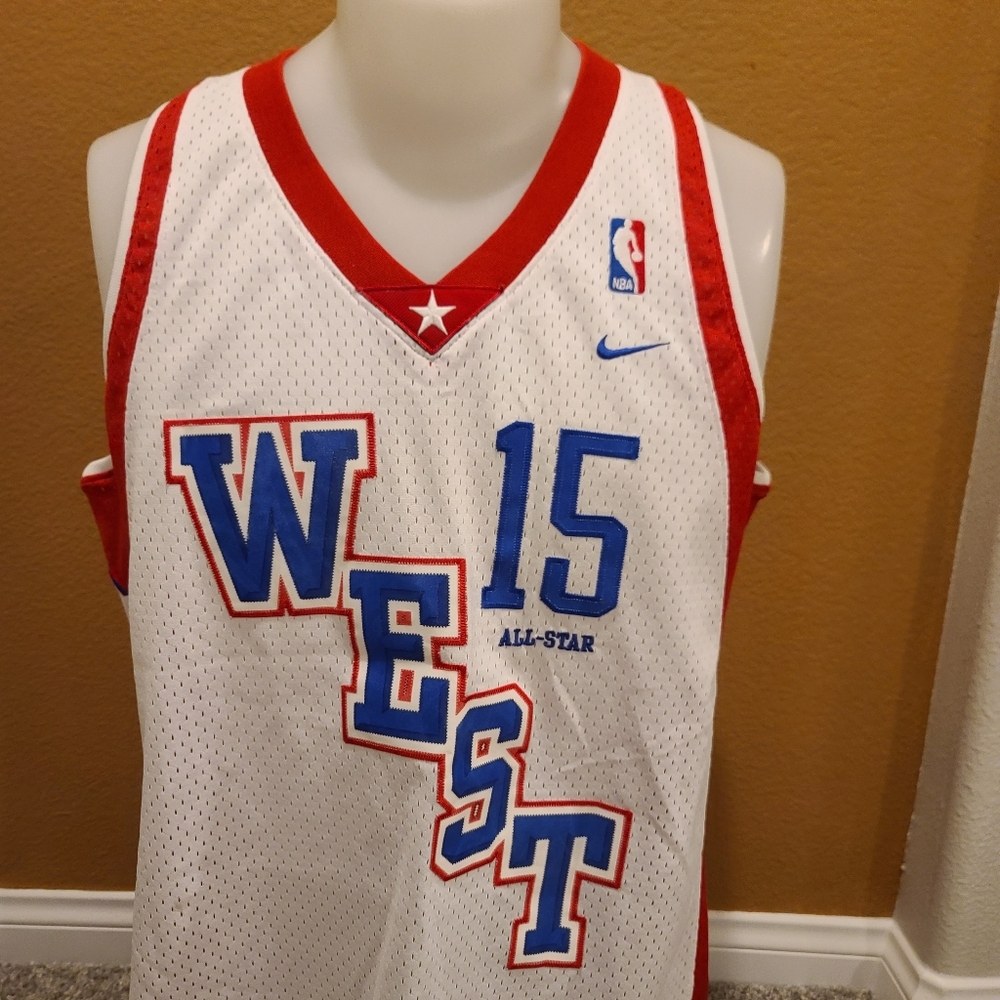 Nike NBA West All-Star White and Red Jersey #15 Carmelo Anthony